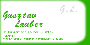 gusztav lauber business card